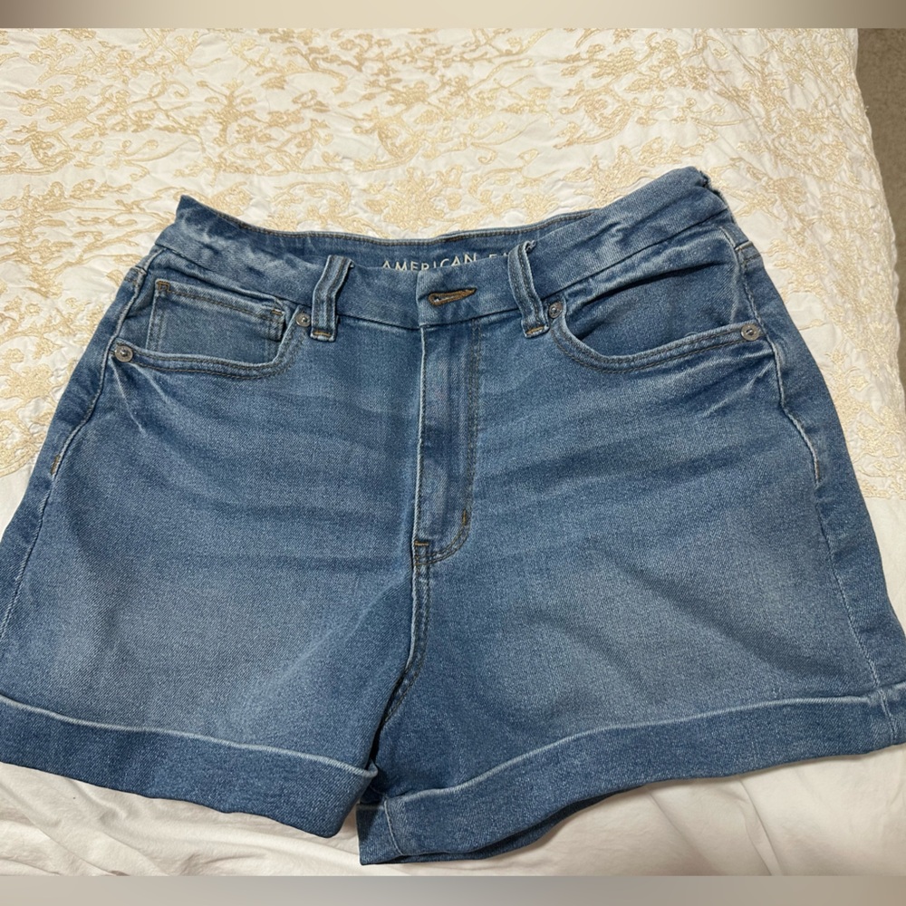 American Eagle Cuffed Jean Shorts Worn Once